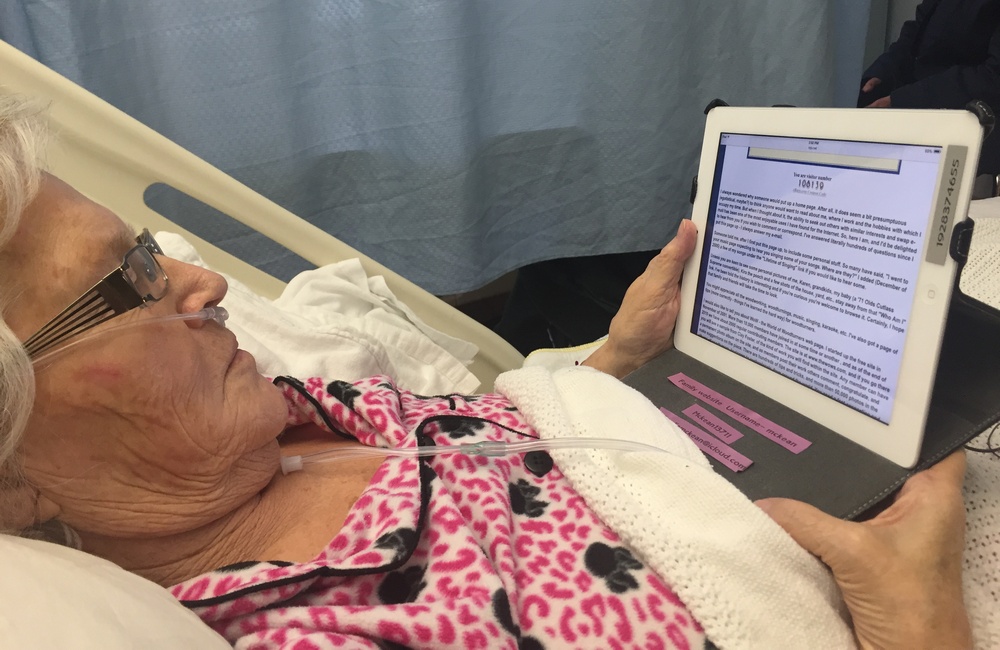 Mary looking at my webpage